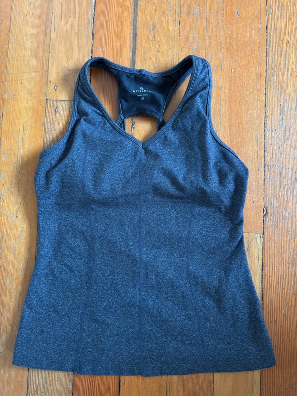 Athleta Dark Charcoal Racerback Workout Tank
